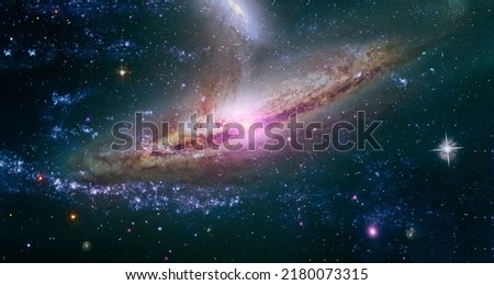 Stars and deep space in the sky. Galactic and nebula view. Elements of this iamge furnished by NASA