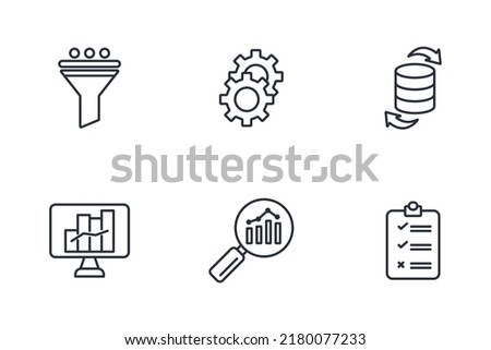 Data mining is the process of discovering patterns in large data sets icons set . Data mining is the process of discovering patterns in large data sets pack symbol vector elements for infographic web