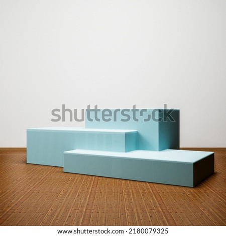 display podium with background. 3D rendering