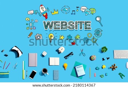 Website with collection of electronic gadgets and office supplies
