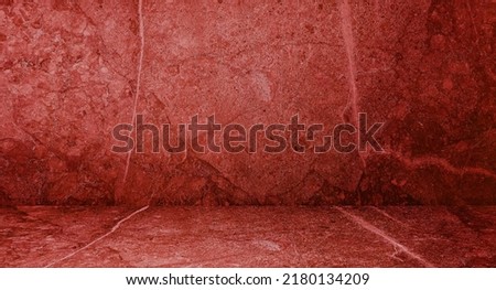 modern bright red marble stone background for product presentation with shadow and light. trend frame, cover, card, postcard. exhibition podium, stand, showcase background for product displayed.