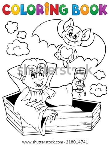 Coloring book vampire theme 1 - eps10 vector illustration.