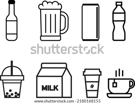 Icon symbol vector drick beverage