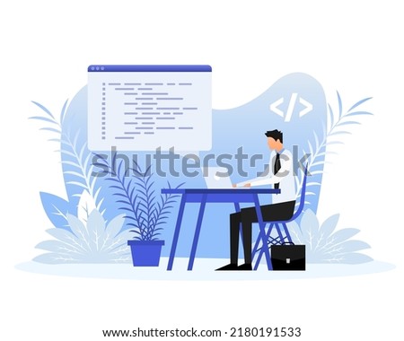 Computer programming or developing software or game. Web Development. Website coding.