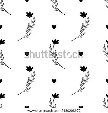 Pretty flower. Floral seamless pattern. Ornate template for design, textile, wallpaper, clothing, ceramics. Natural background.