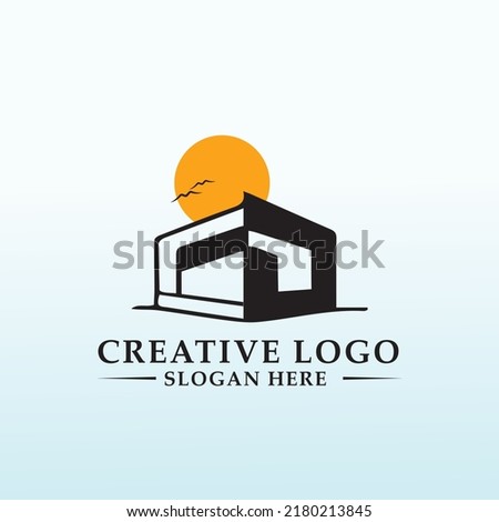 Real estate vector logo design letter FD