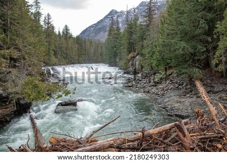 Glacier National Park on a cold, winter day in the state of Montana. Royalty-Free Stock Photo #2180249303