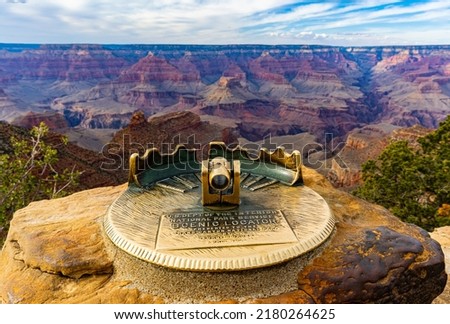 Scenic Locater at Grand Canyon Village, South Rim, Grand Canyon National Park, Arizona, USA Royalty-Free Stock Photo #2180264625