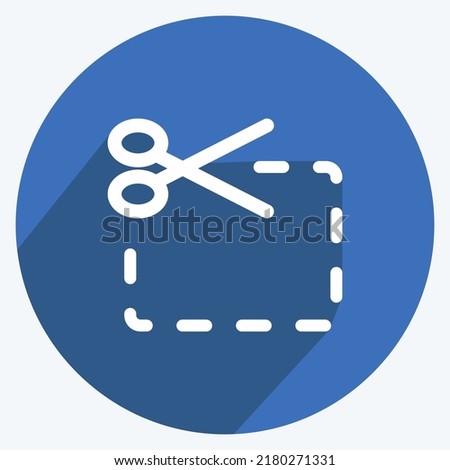 Icon Coupon. suitable for Business symbol. long shadow style. simple design editable. design template vector. simple symbol illustration