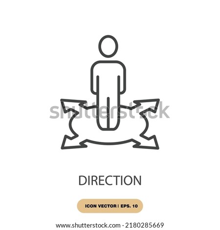 direction icons  symbol vector elements for infographic web