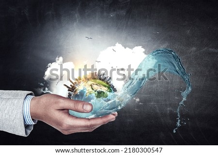 Ecology and global communication concept.