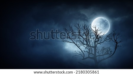 Spooky night image . Mixed media