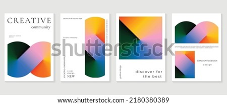 Abstract vibrant gradient background vector. Futuristic style cover template with shapes, colorful and liquid color. Modern wallpaper design perfect for social media, idol poster, photo frame.