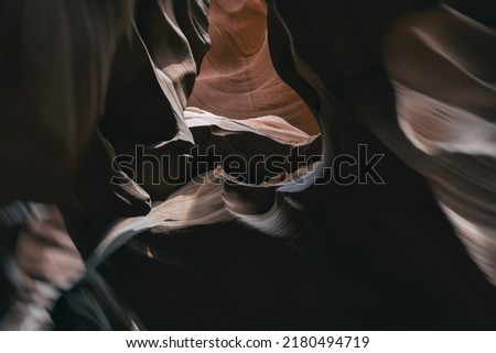 Antelope Canyon, Arizona, detail natural sandstone cave located on Navajo land, background, travel concept dune