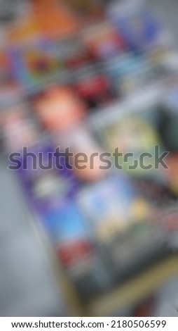Defocused abstract background of spiritual books