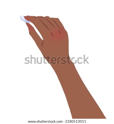 Vector illustration of hand drawing with chalk isolated on white background. Royalty-Free Stock Photo #2180513011