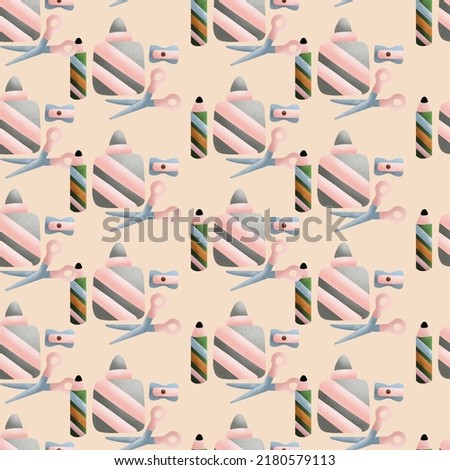 Cute back to school seamless pattern, perfect to use on the web or in print