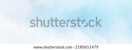 Blue sky with white cloud shape Angel. The summer heaven is colorful clearing day Good weather and beautiful nature in the morning.