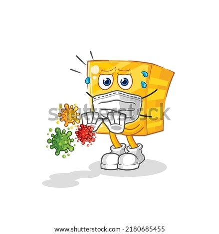 the gold refuse viruses cartoon. cartoon mascot vector