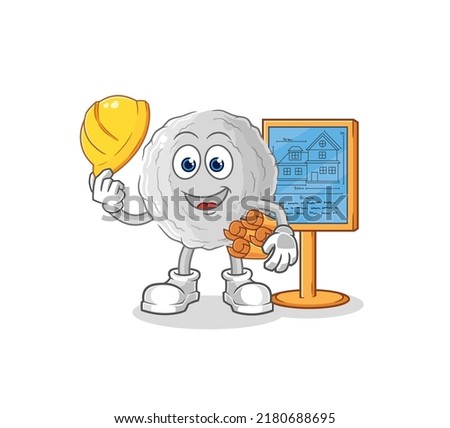 the rock Architect illustration. character vector