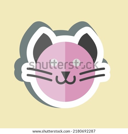 Sticker Pet Photoshoot. suitable for Art symbol. simple design editable. design template vector. simple illustration