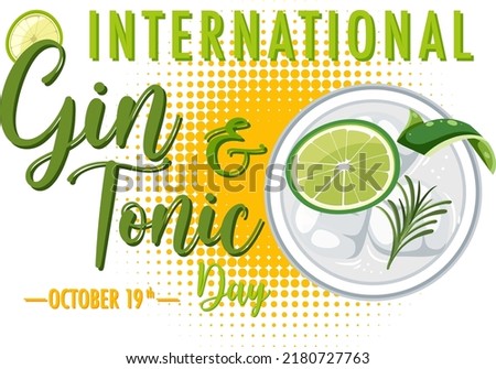 International Gin and Tonic Day Banner illustration