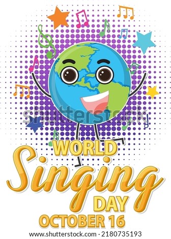 World Singing Day Banner illustration