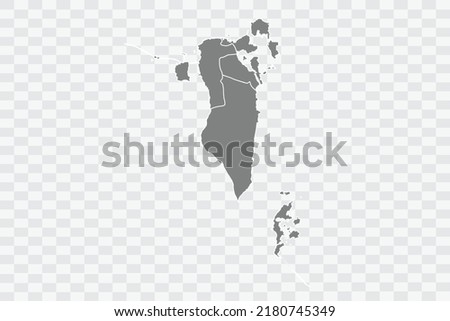 Bahrain Map grey Color on White Background quality files Png 