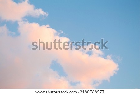 Sky at sunset with pink clouds