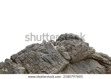 Big rock isolated on white. This has clipping path. Royalty-Free Stock Photo #2180797605