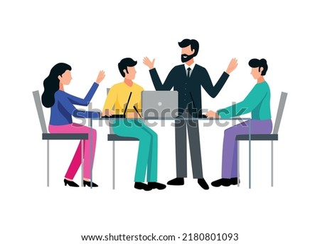 Education online learning school training composition with isolated human characters of students having classes vector illustration