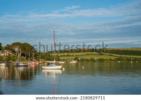 Teifi Estuary at St Dogmaels poppit sands nr Cardigan Ceredigion Wales UK Royalty-Free Stock Photo #2180829711