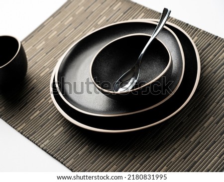 Black ceramic bowl from Japan