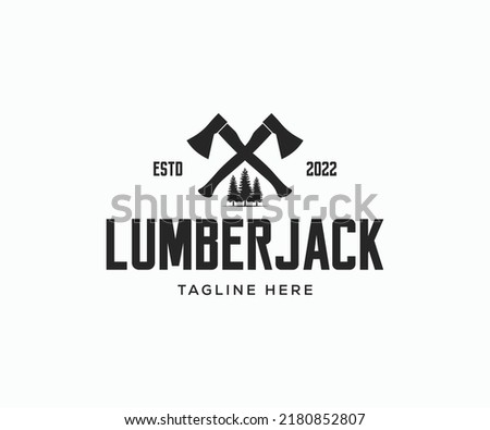 Woodwork, Lumberjack, Sawmill Logo Vector Template