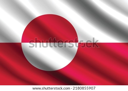 flag of greenland, independence day and national day wavy flag image, Greenland country flag.  Royalty-Free Stock Photo #2180855907