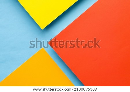 Flat lay colorful paper background