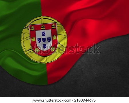 Portugal Flag in Metal Style