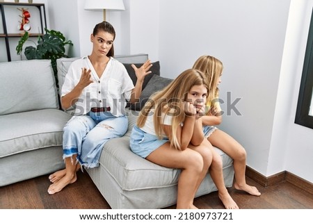 Mother and daughters angry for sisters problem at home