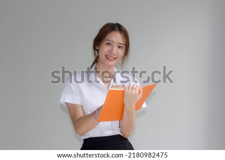 thai adult student university uniform beautiful girl Write a book