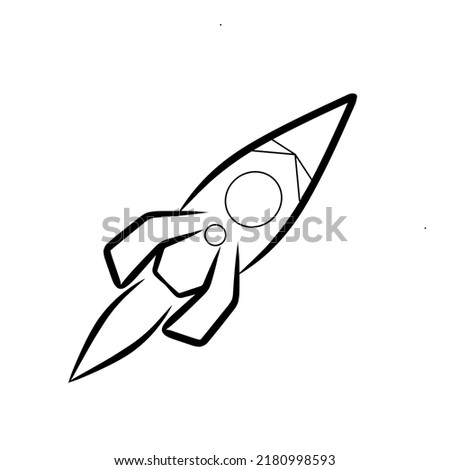 This is a rocket vector image, this image is suitable for a logo or just for a sticker