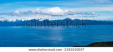 High definition panorama of the mountains at Icy Strait Point near Hoonah in Alaska Royalty-Free Stock Photo #2181010037