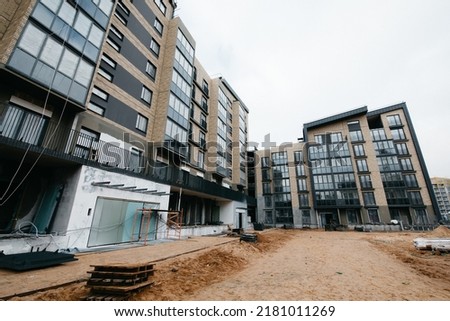 construction of comfortable residential buildings for living and rental purposes. High quality photo