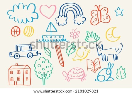 Kids Drawing Popular Objects Drawing Set