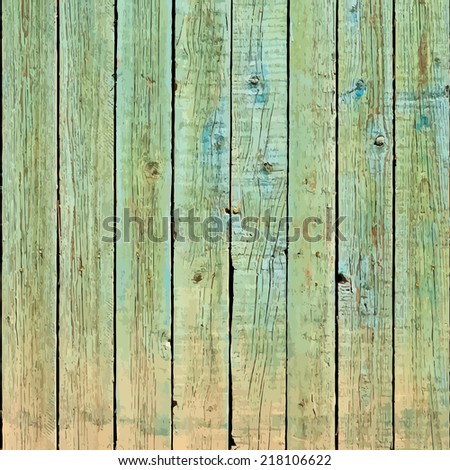 Wooden planks with old paint - background for your design. EPS10 vector.