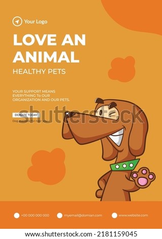 Love an animal healthy pets flyer design template. 