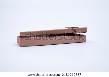 brown package box on isolated background