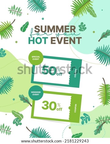 shopping mall special discount coupon vector