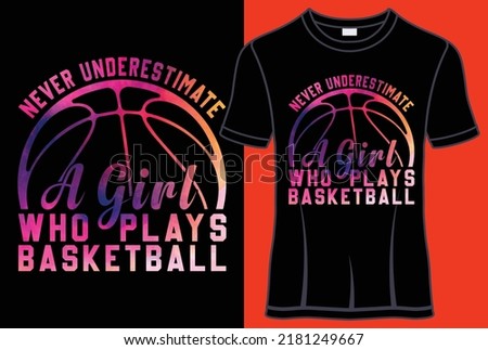 Born to play basketball Typography T shirt design