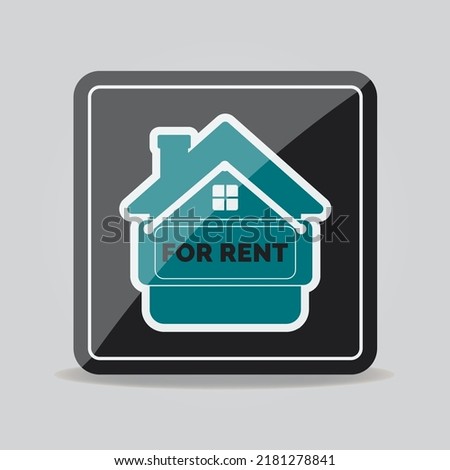 House for rent sign vector illustration