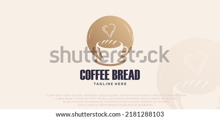 Bread Logo Design with combination coffee logo and business card
